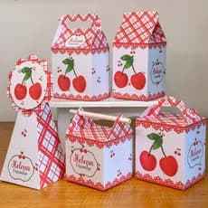 Kit Festa Infantil Caixinhas Personalizada - Tema Cerejinha Premium PEGUE MONTE – Alta Qualidade