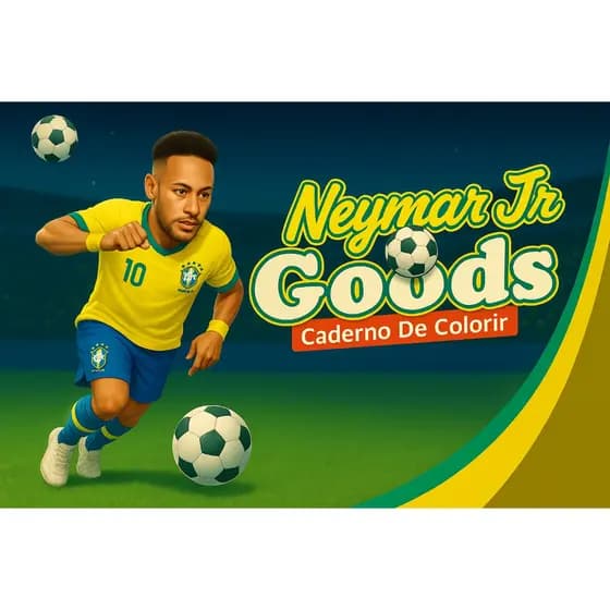 Livro Colorir Bob Estilo Gods Caderno Capa Dura 50 Folhas 180g Neymar Jr.