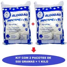 Algodão Impermeável Hidrófobo Ouvidos De Cães E Gatos 1KG