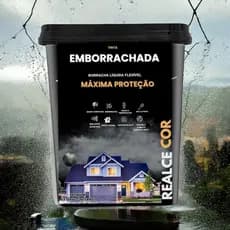 Tinta Acrílica Emborrachada Realcecor 18L - Uso Interno/Externo Hidrorepelente Resistente Flexível