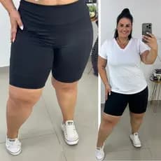 Bermuda Academia Suplex Premium Cos Alto Plus Size G1 G2 G3