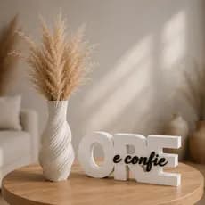 Kit Decorativo Ore e Confie Grande Premium Vaso Organico Moderno Luxo Minimalista Sala Aparador Casa