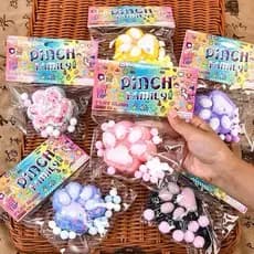 Brinquedos Squishy De Aperto De Pata De Gato Pintinho Kawaii Soft Squeeze Com Bola para Alívio De Estresse Presentes