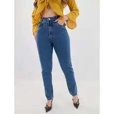 Calça Jeans Mom Feminina Cintura Alta