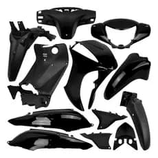 Kit Carenagem Moto Honda Biz 125 2011 A 2017 Preta Completa + Peças Injetadas Modelo Original