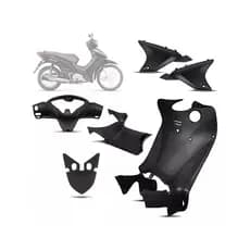 Kit Carenagem Biz 125 2011 A 2017 Protetor Perna Capa Painel Tampa Central Sub Tampa Trava Assento