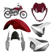 Carenagem Moto Honda Cg Titan 150 2009 Vermelho Guarau Rabeta Paralama Tampa Lateral Mod Original