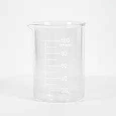 Copo Becker Vidro Medidor 100mL Experimento Científico Cozinha Escola