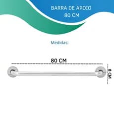Alça Barra De Apoio Para Banheiro 80cm Idoso 03 Unidades
