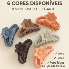 Presilha de Cabelo Flor Dupla /Piranha de cabelo FLOR Grande 11 CM – Estilo e Delicadeza