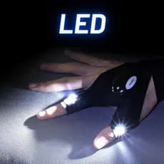 Luva com lanterna nos dedos luz LED Recarregável para Pesca e Manutenção
