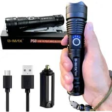 Lanterna tática Mais Forte Do Mundo T9 P50 militar Ultra Potente com Zoom
