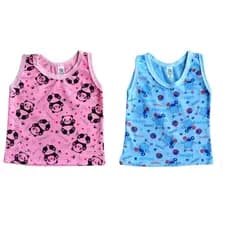 10 Regata Estampada Malha Confortável Para Bebes Feminino E Masculino