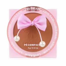 Po facial maquiagem delicada make feminina po compacto love rain maquiagem para bolsa