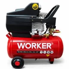 Compressor De Ar 8,4pcm 2hp 24 Litros Portátil Worker Vermelho 60 Monofásica
