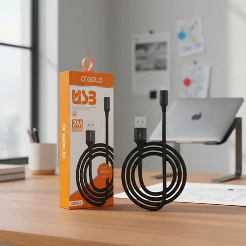 Cabo USB Tipo C Reforçado em Borracha | Cabo USB-C Carregamento Rápido | Cabo Tipo C Android Samsung Xiaomi Motorola | C