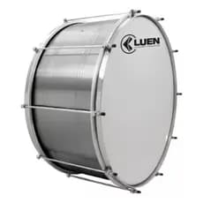 Bombo 30x22 Alumisteel 10 Afin Aro Bola Cromado Pele Leitosa 60020BCR Bumbo