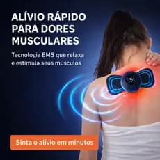 Massageador Elétrico para Pés EMS + Tapete Massageador Portátil 8 Modos 19 Intensidades Alívio Dor Muscular