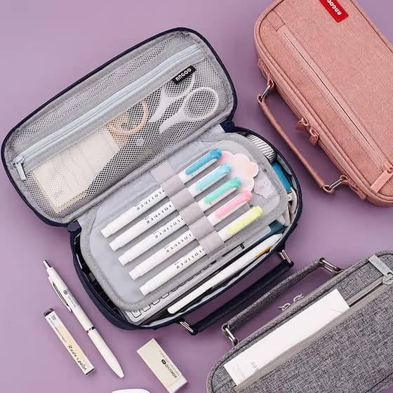 Estojo De Lápis De Grande Capacidade Durável Simple Moda BH-11638