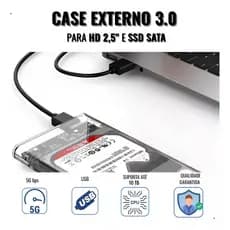 Cabo USB 3.0 SATA III 2.5" HDD/SDD ENCLOUSURE