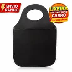 Lixeira Organizador Carro Resistente e Compacto para Câmbio em Couro Ecológico