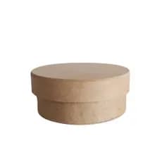 caixa redonda tampa sapato 16x16x7 mdf madeira