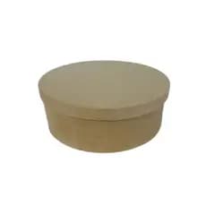 kit 5 Peças de Caixa Redonda Tampa Sapato 16x16x7 MDF Madeira