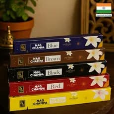 Incensos Nag Champa | Yellow Red Blue Black Brown | Massala Premium Original Índia