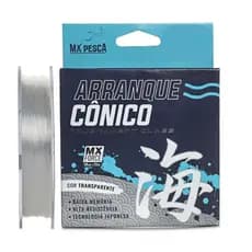 Arranque Cônico MX Pesca 10x15m 0,20–0,57mm Transparente | Alta Resistência para Pesca