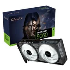 Placa de Vídeo Galax GeForce RTX 5060 8GB GDDR7 1-Click OC Dual Fan PCI-E 5.0 Ray Tracing DLSS