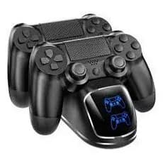 Estação de carregamento para  controle PS4, estação de carregamento DOBE PS4 - Preto