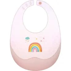 Babador Silicone Arco Iris C/Porta Mig