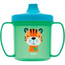 Copo de Treinamento Buba Tigrinho 180ml - Alça Segura e Bico Rígido, Livre de BPA