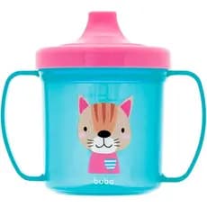 Copo de Treinamento Buba Bico Rígido com Alça 180ml Tigrinho Gatinho