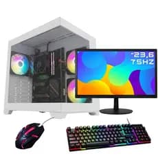 PC GAMER AGARON COMPLETO - MONITOR - RYZEN 5 5600GT - AQUARIO BRANCO - SSD 480GBA