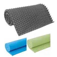 Colchão Caixa De Ovo Pillow -85cm X 185cm X 4cm Chumbo D13 / Verde D33 / Azul D28 - Luckspuma