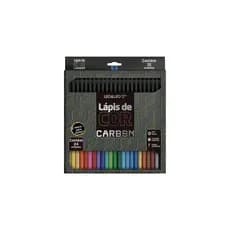 Lápis de cor carbon -  12 ou 24 cores - Leonora