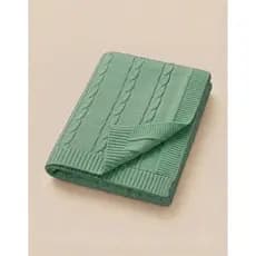 Manta Tricô Bebê Luxo Várias Cores Trança em Tricot Manta Bebe Premium