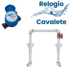 KIt Relógio Marcador + Cavalete Hidrômetro Agua Potável Sabesp C/ Registro Abre e Fecha