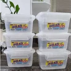Pote Marmita Com Travas Laterais 550Ml de Fechamento Hermético Linha Prime Modelo Alto