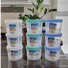 Kit Potes Tampa Com Rosca Ótima Vedação 360ml Cores Sortidas