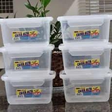 Pote Marmita Com Travas Laterais 1Litro de Fechamento Hermético Linha Prime