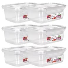 Kits com  Marmitas Fitness 750ml Freezer E Microondas Potes Plásticos com Trava Grande