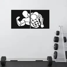 Quadro dois homens musculo