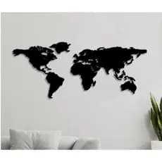 Quadro decorativo Mapa Mundi MDF 3mm