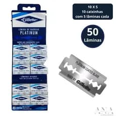 Lâminas Gillette Platinum 50/100/200 lâminas - Original | Barbearia  Estética