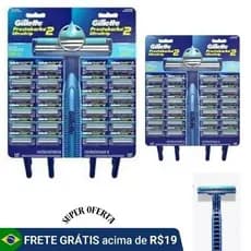 Aparelho Barbear Prestobarba Ultragrip Gillette C/24 unidades ORIGINAL | Cabo AZUL emborrachado