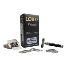 Lâmina Lord Platinum  50 unidades Original Para Barbear Profissional Corte Preciso e Confortável
