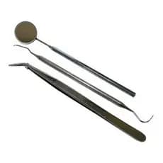 10 Kits Clínico Com Sonda, Pinça E Cabo Com Espelho