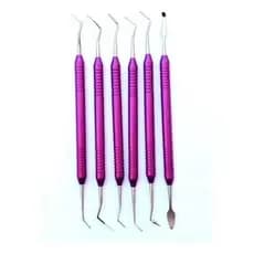 Kit De Espátula Para Restauração Resina  Roxo  Com 6 Unidades